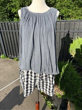 Free People Unconditional Sleeveless Ruched High Neck Bubble Hem